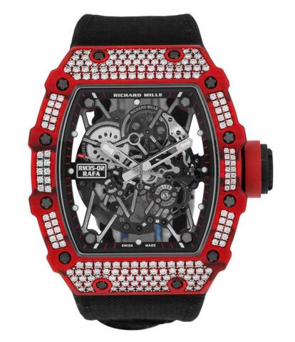 Richard Mille RM35-02 Red Quartz-TPT Diamonds Watch replica
